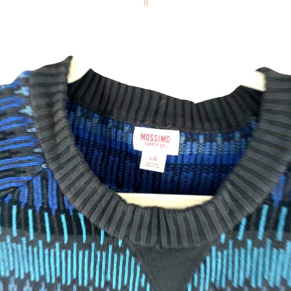 Mossimo Supply Co. Y2K Geometric Pattern Sweater L Multicolor Knit Oversized Col - Picture 4 of 5